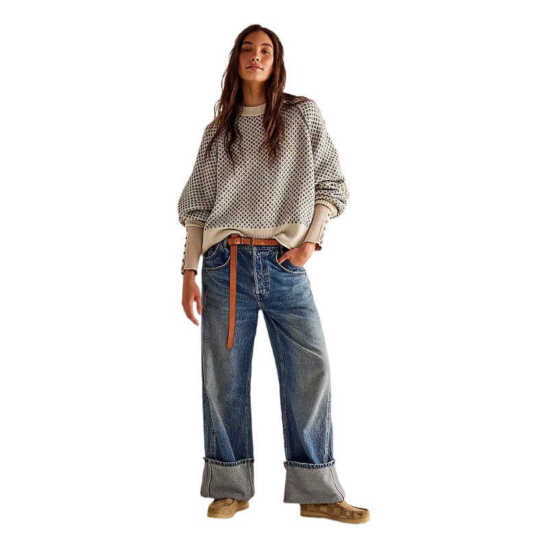 Jacquard Pullover Sweater
