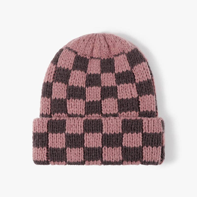 Checker Knit Beanie