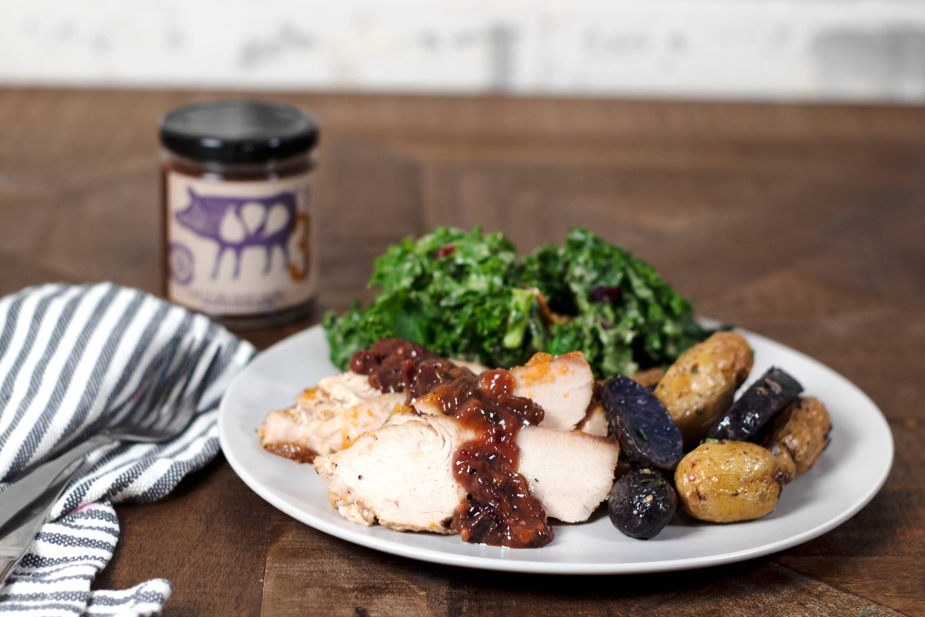 Plum Fig and Cherry Chutney