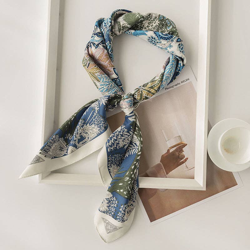 Botanical Floral Square Scarf