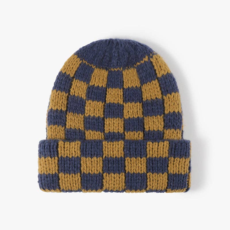 Checker Knit Beanie