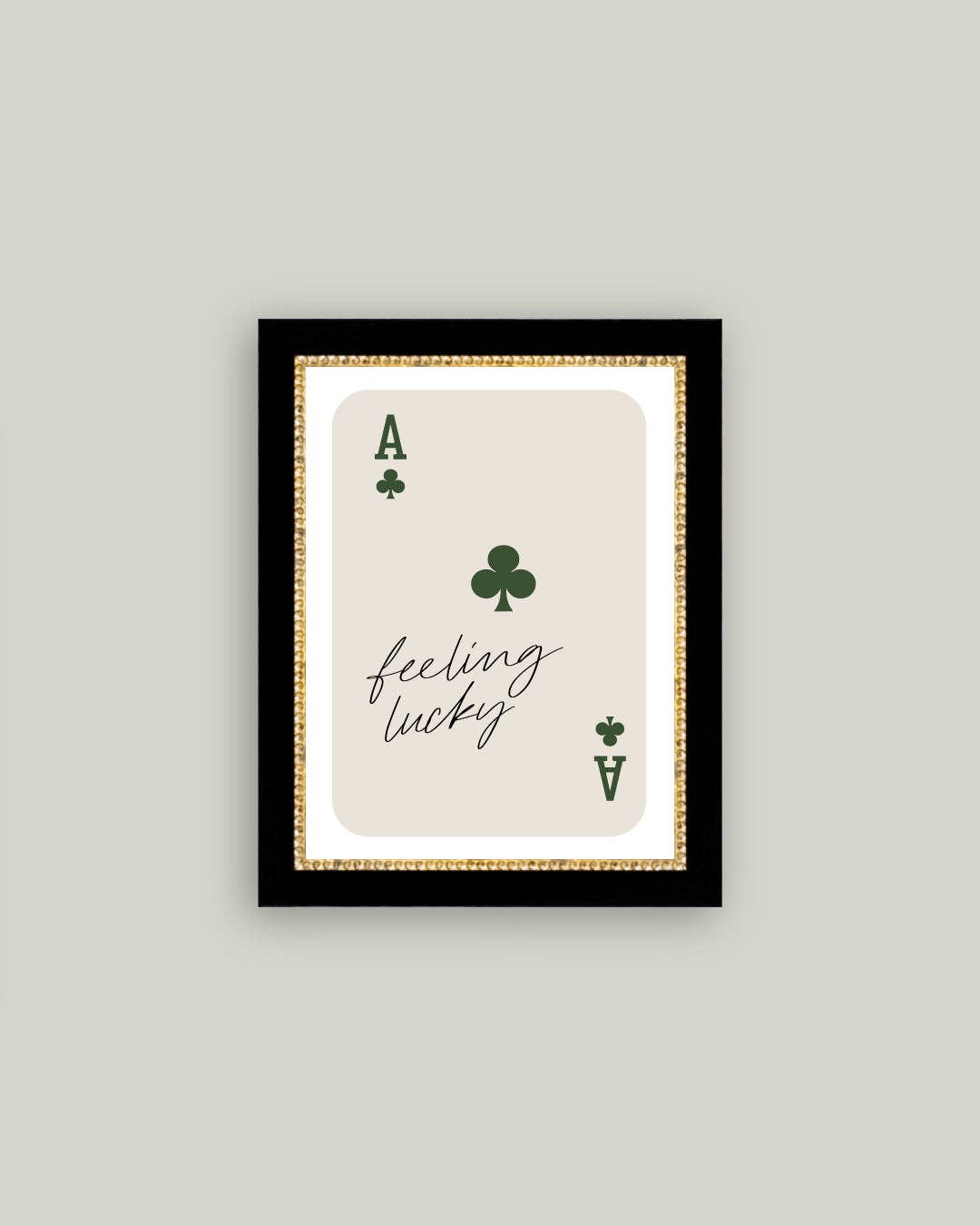 Feeling Lucky Ace Framed Antique Art