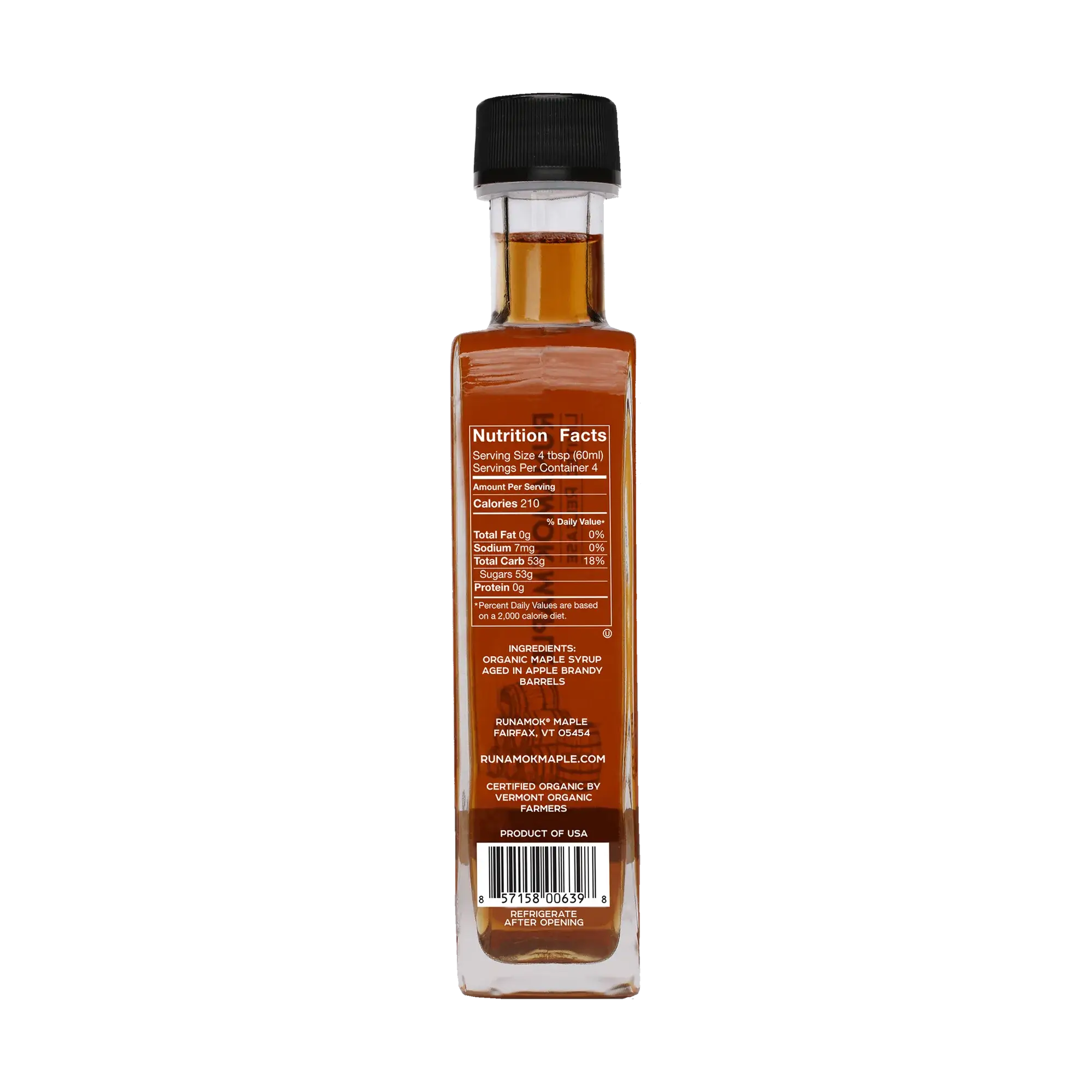 LIMITED RELEASE Apple Brandy Barrel-Aged Organic Maple Syrup