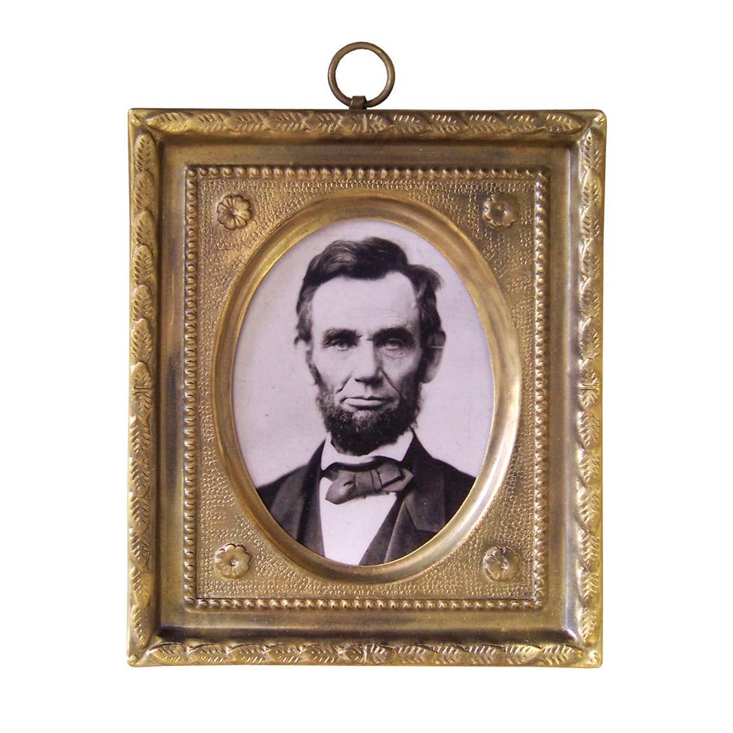 Abraham Lincoln Brass Frame