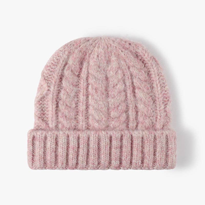 Solid Knit Jacquard Beanie