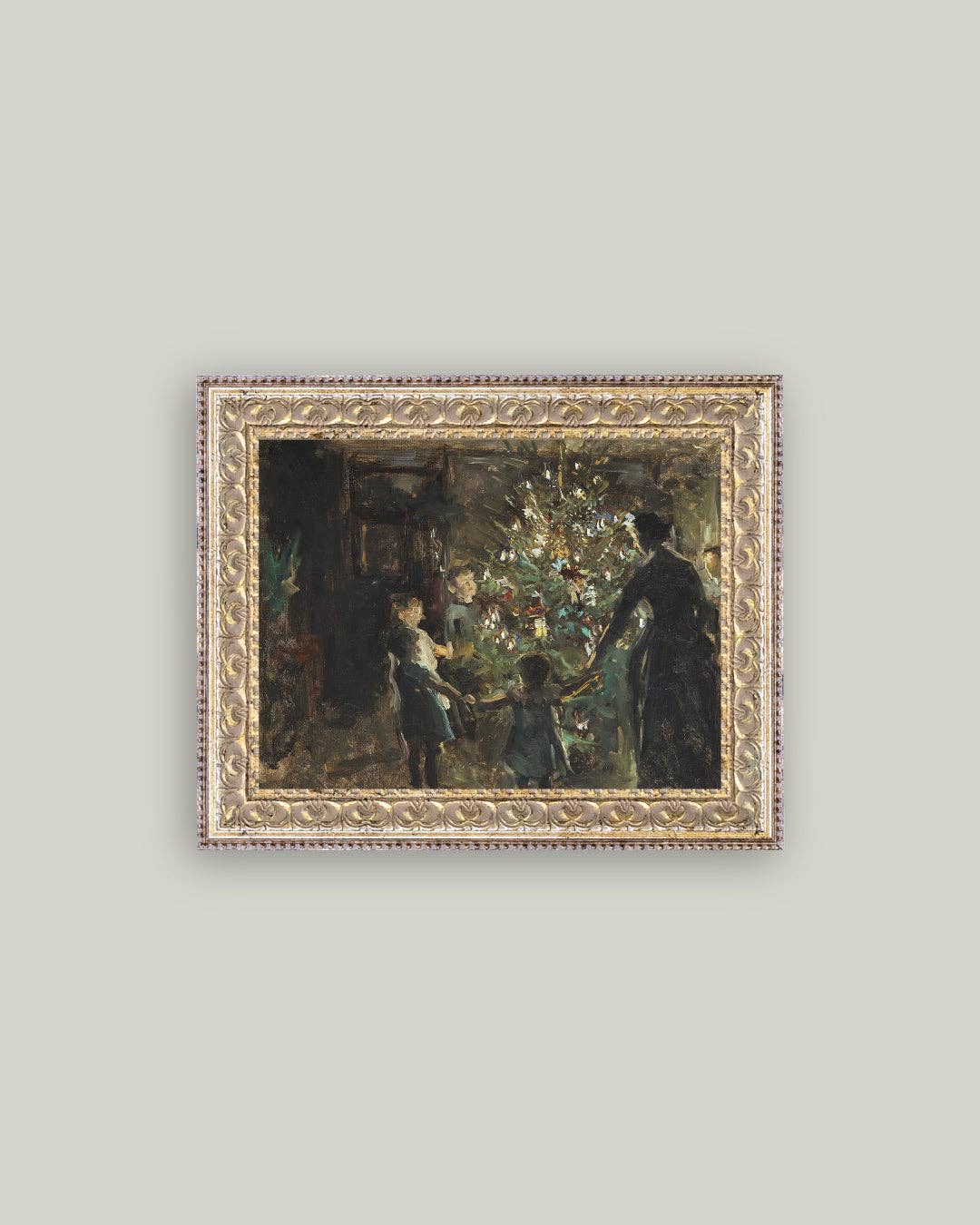 Silent Night Vintage Framed Print