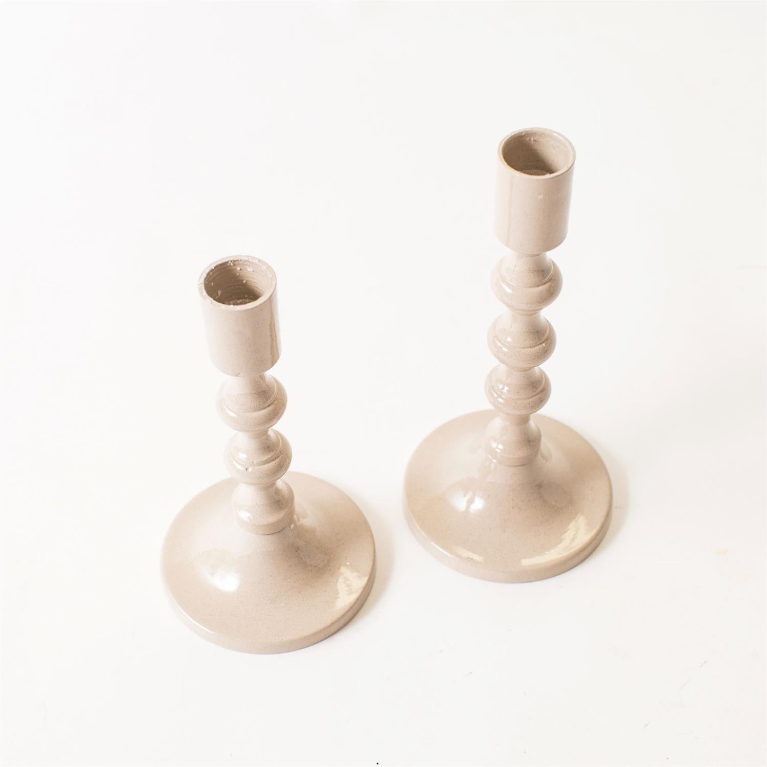 Tan Speckled Taper Holder