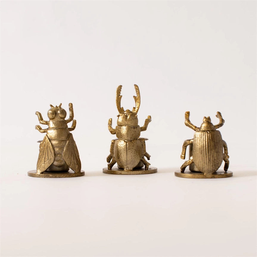 Gold Bug Taper Candle Holders