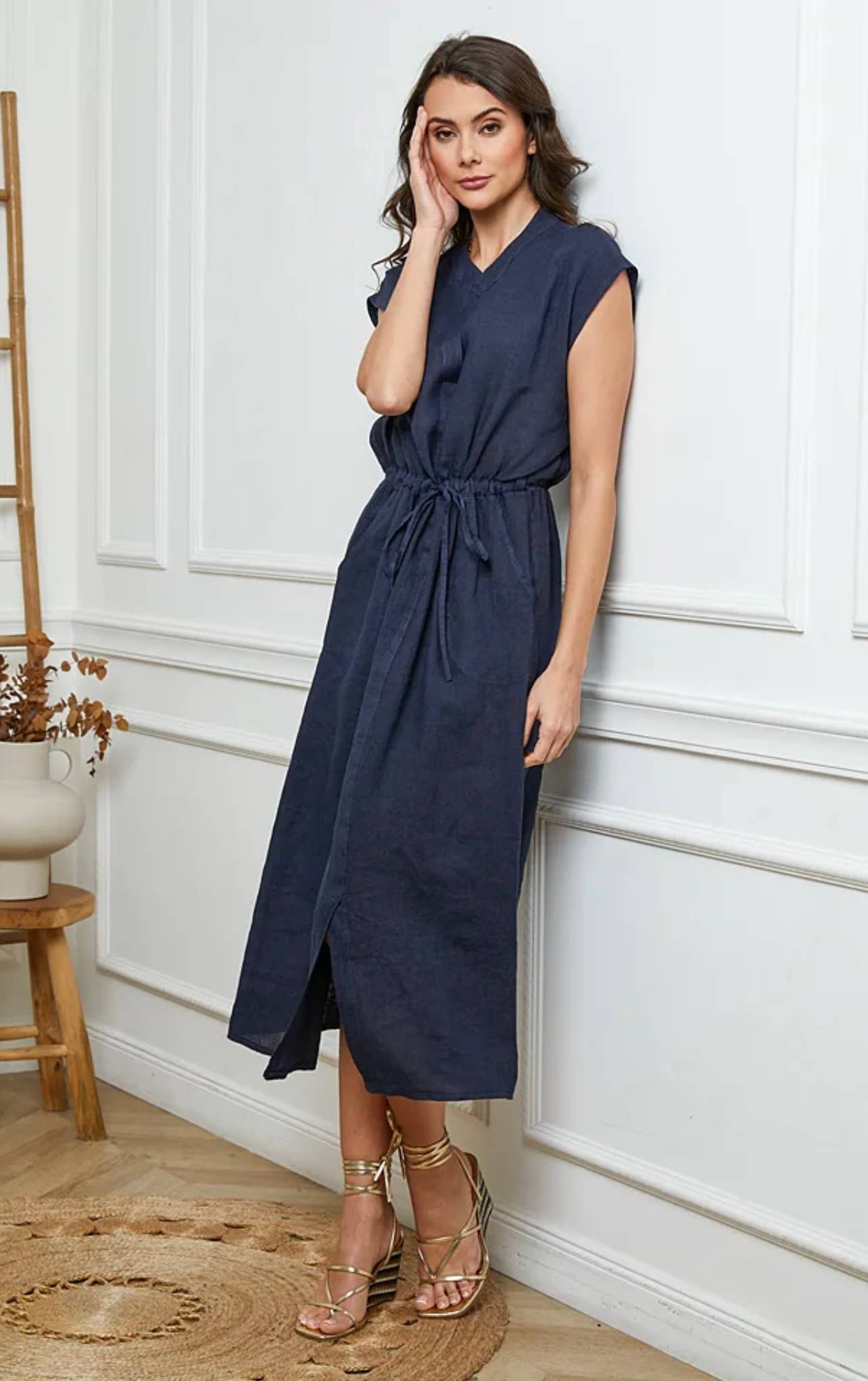 Linen Tie Dress