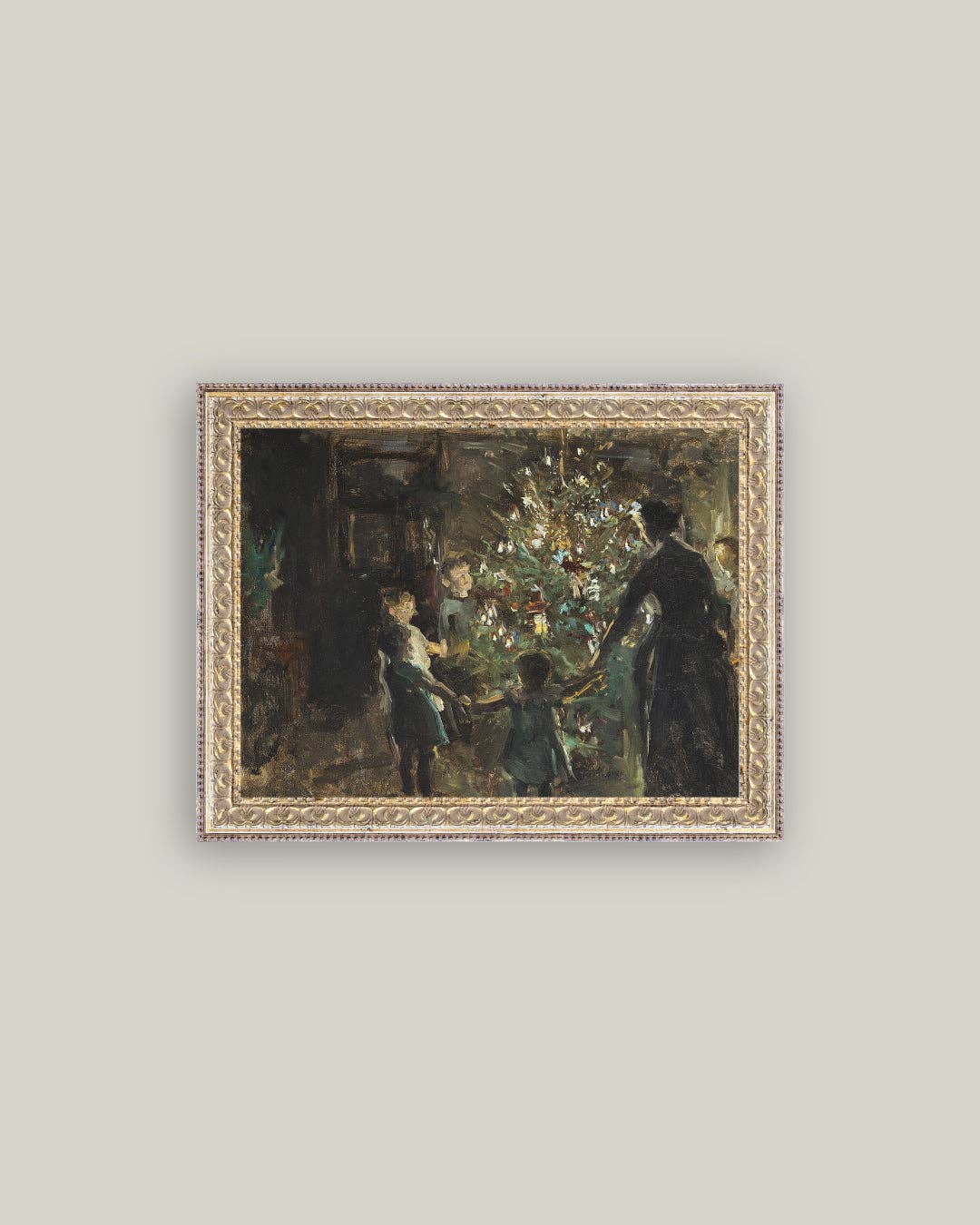 Silent Night Vintage Framed Print