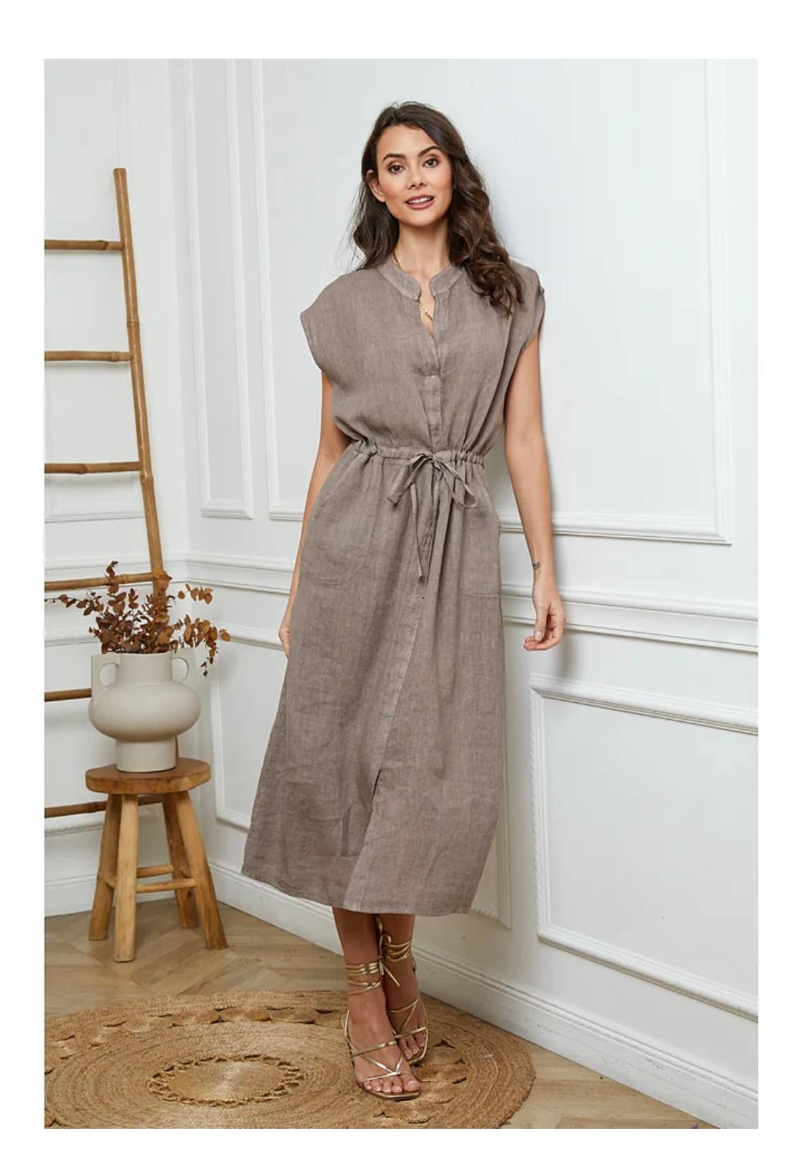 Linen Tie Dress