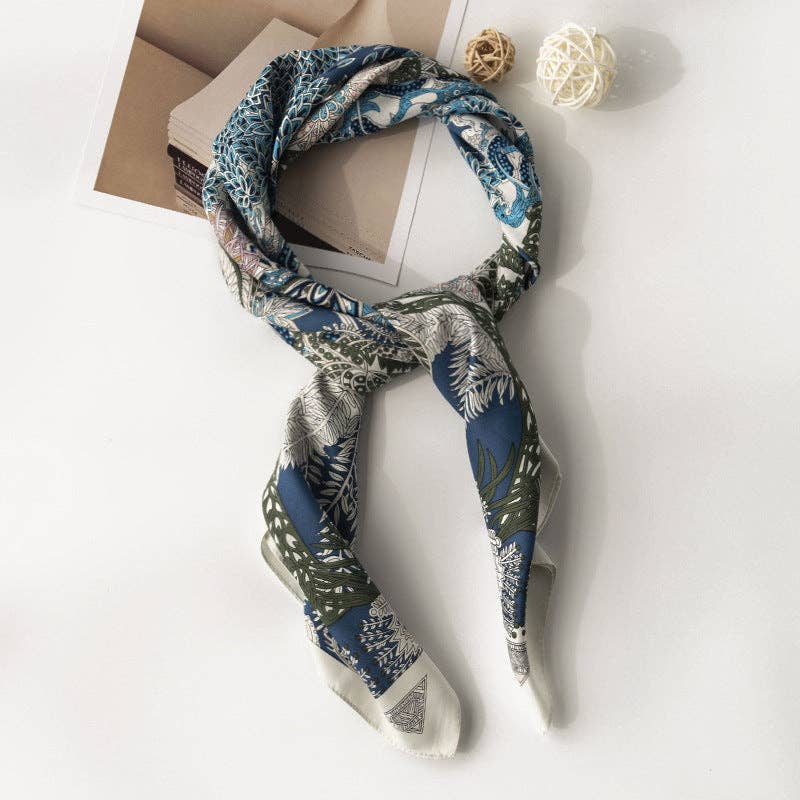 Botanical Floral Square Scarf