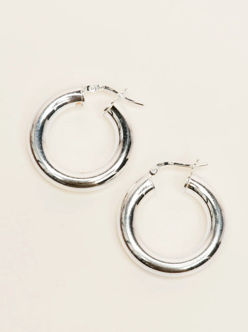 Air Hoops Silver Earrings