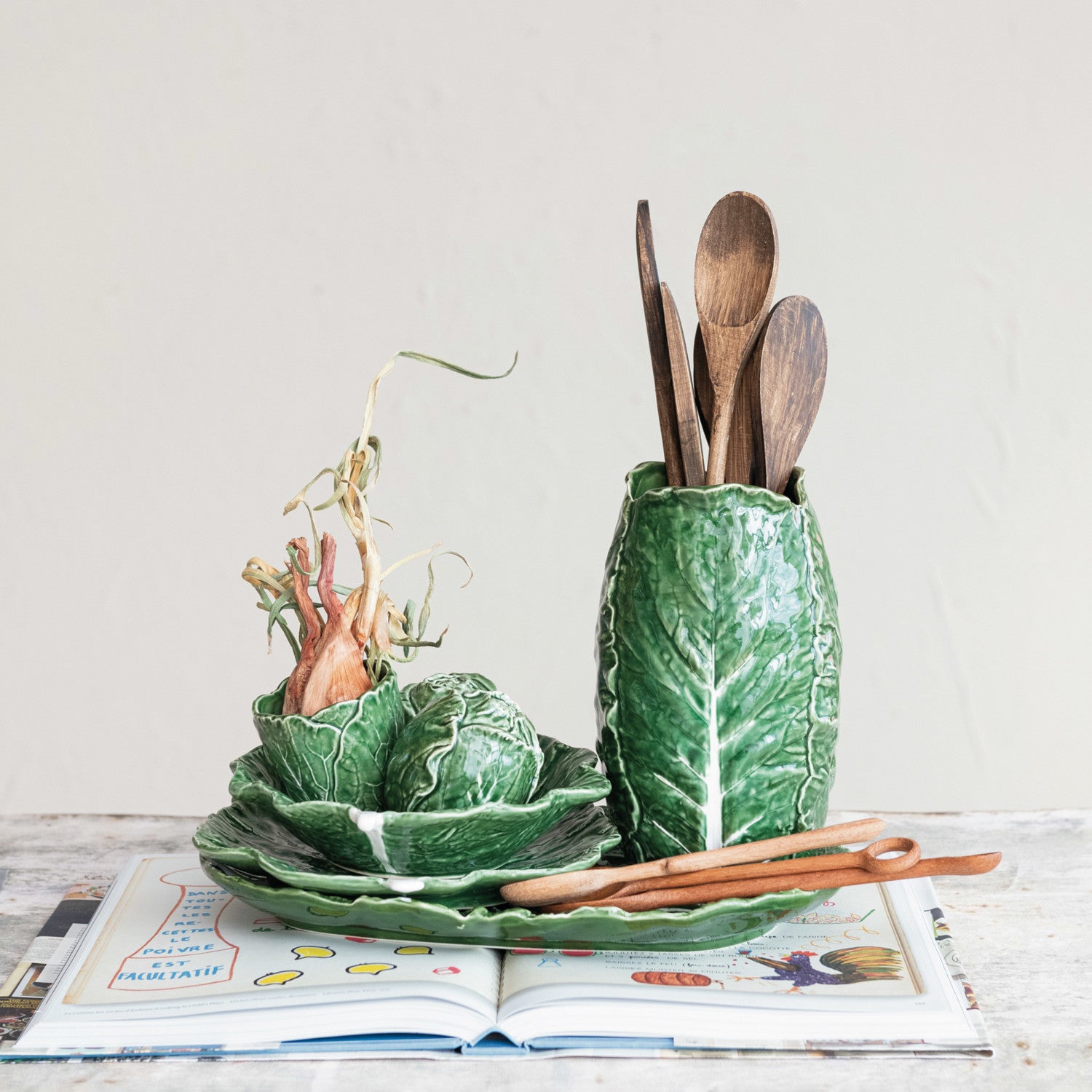 Stoneware Cabbage Vase