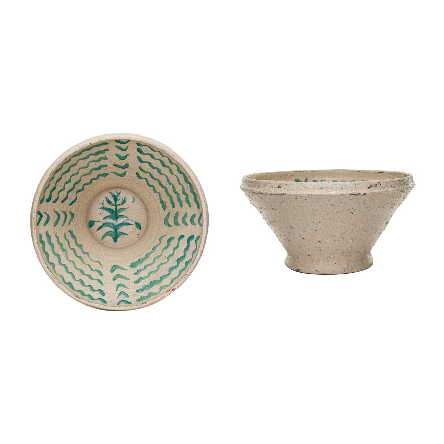 Hand-Painted Terra-cotta Bowl