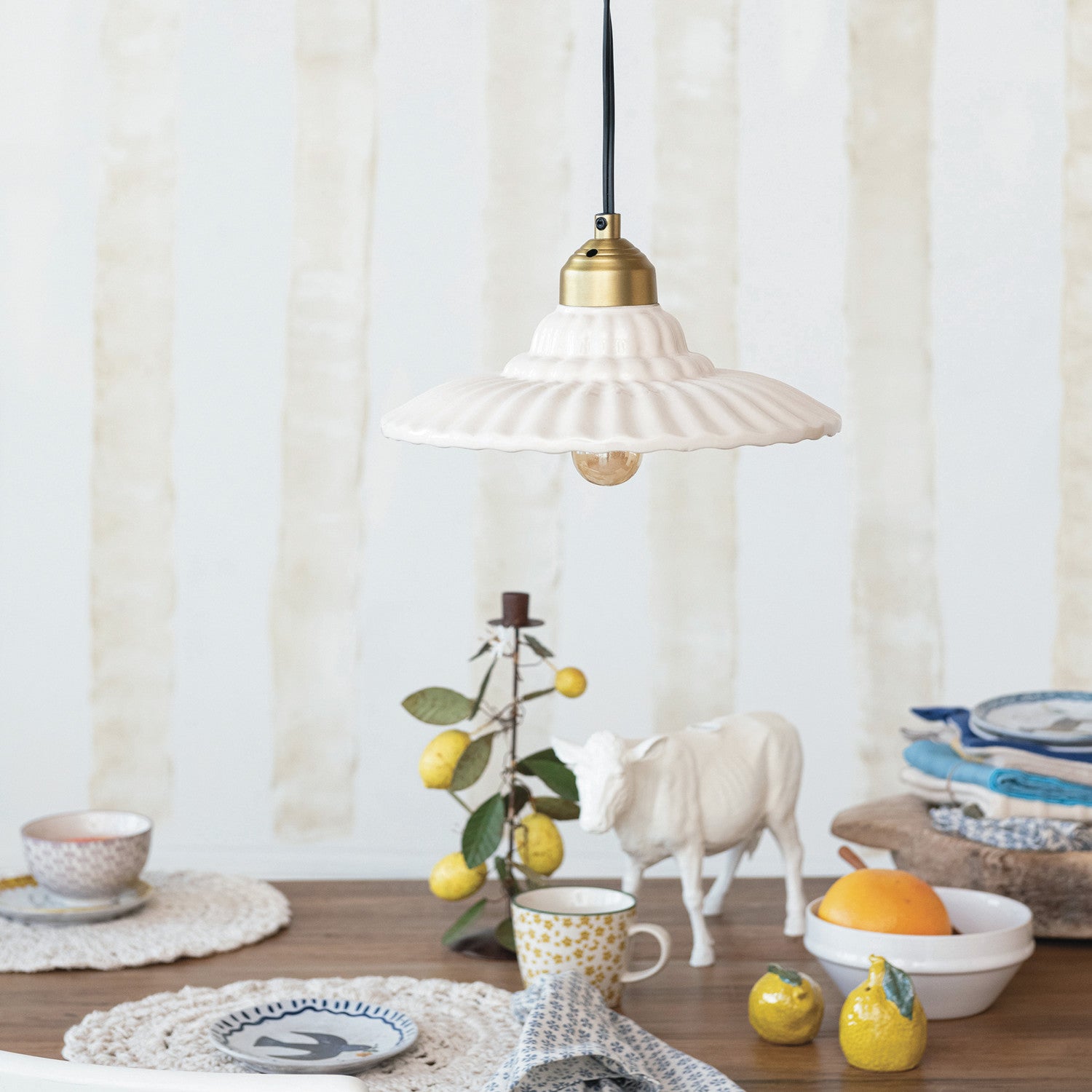 Pleated Pendant Lamp