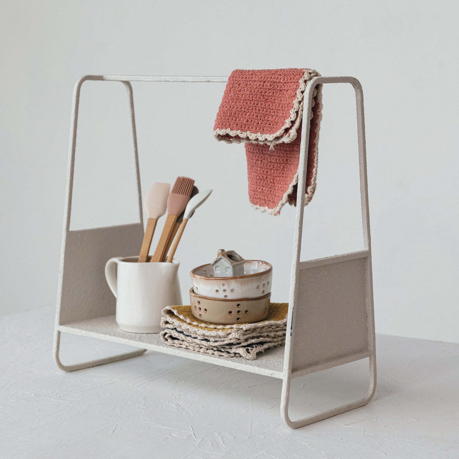 Cream Metal Rack