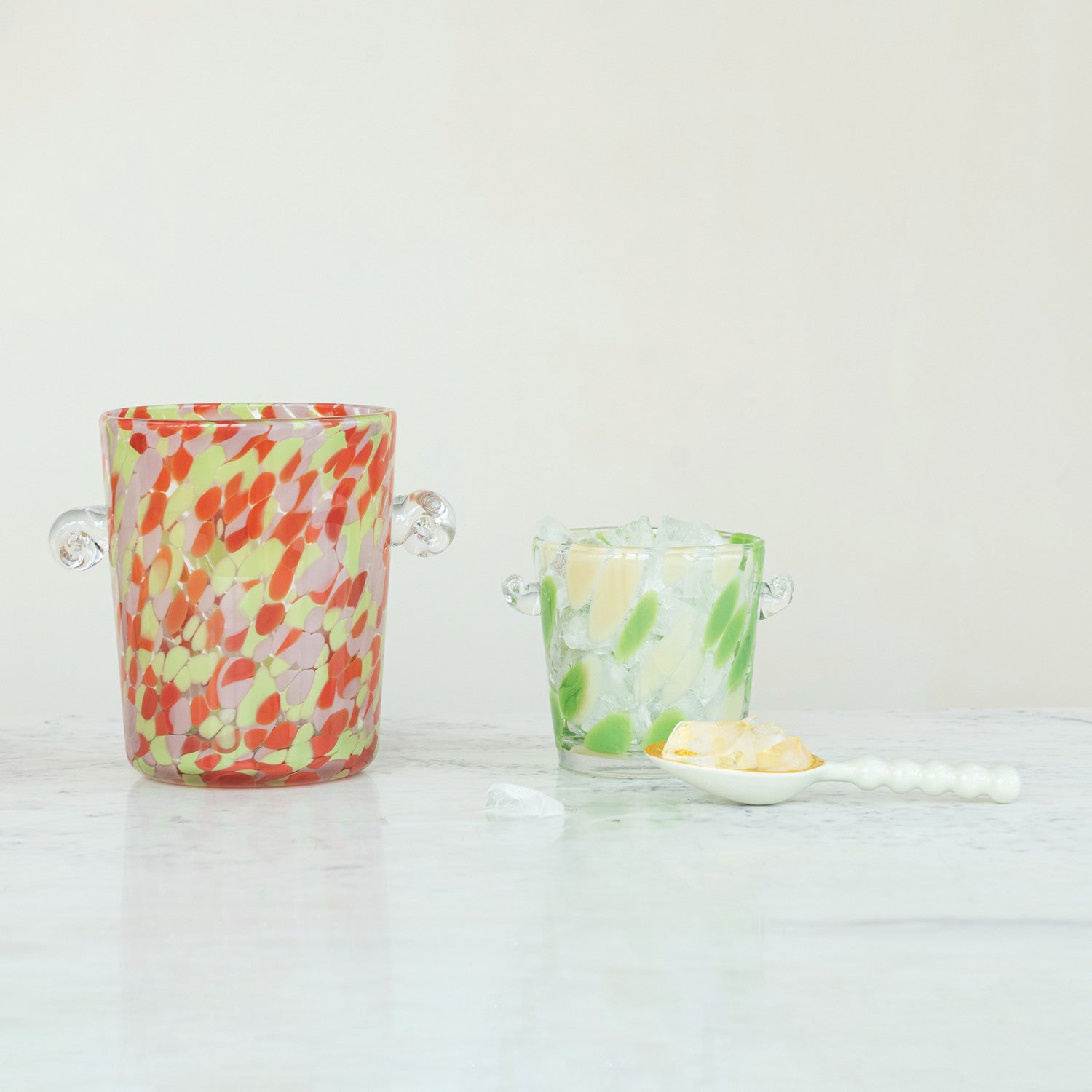 Confetti Glass Ice Bucket