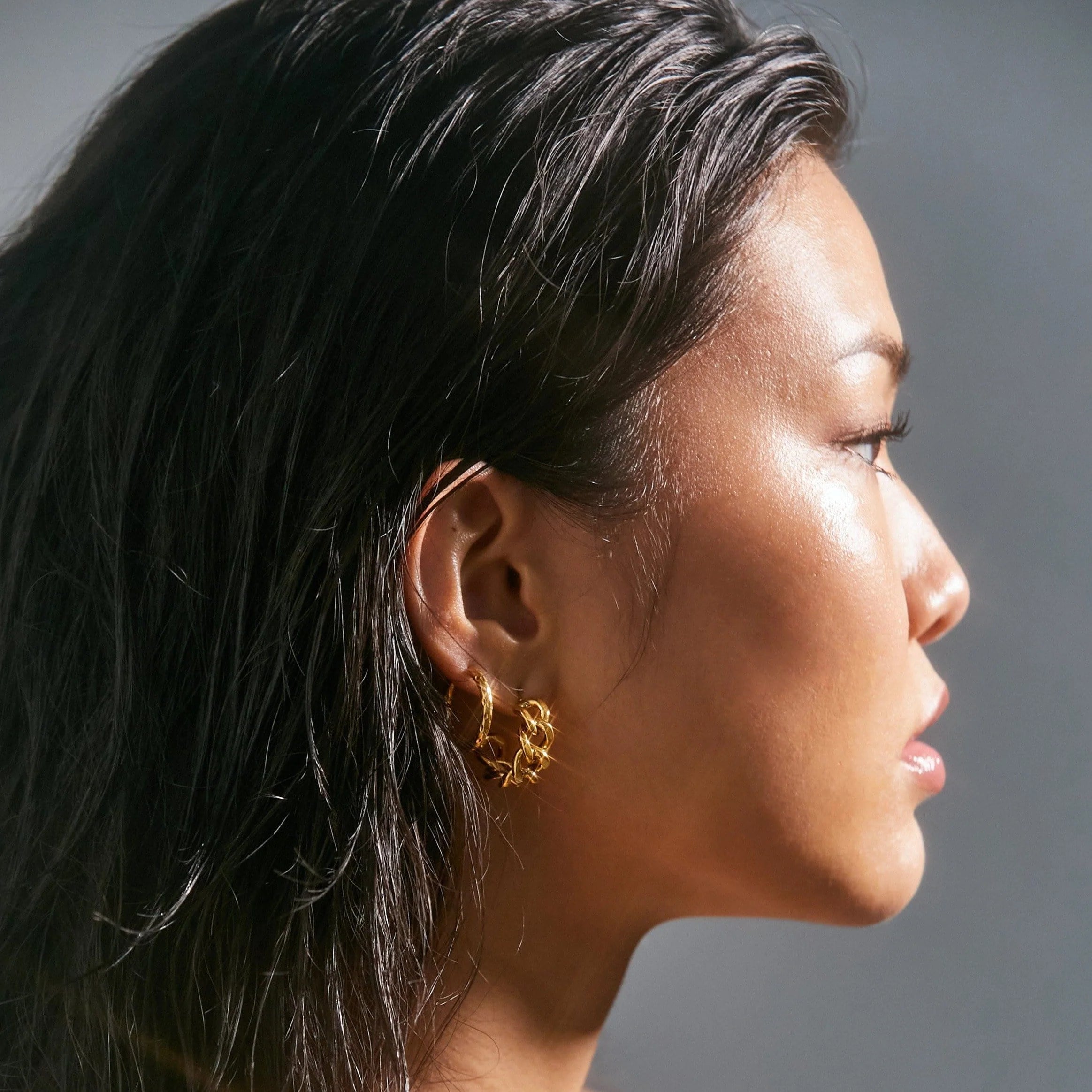 Braxton Chain Hoop Earring