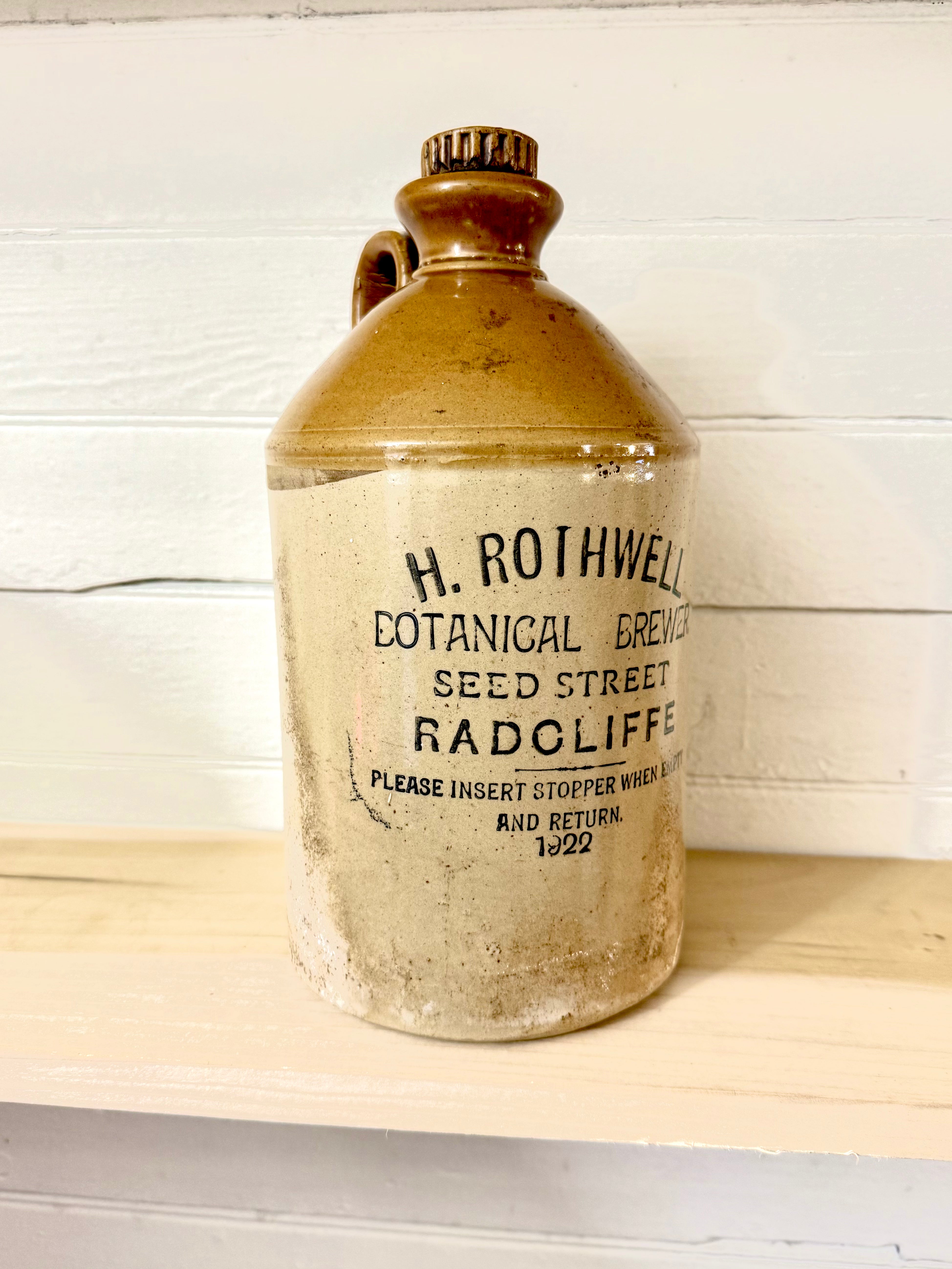 Antique Botanical Brewers Jug
