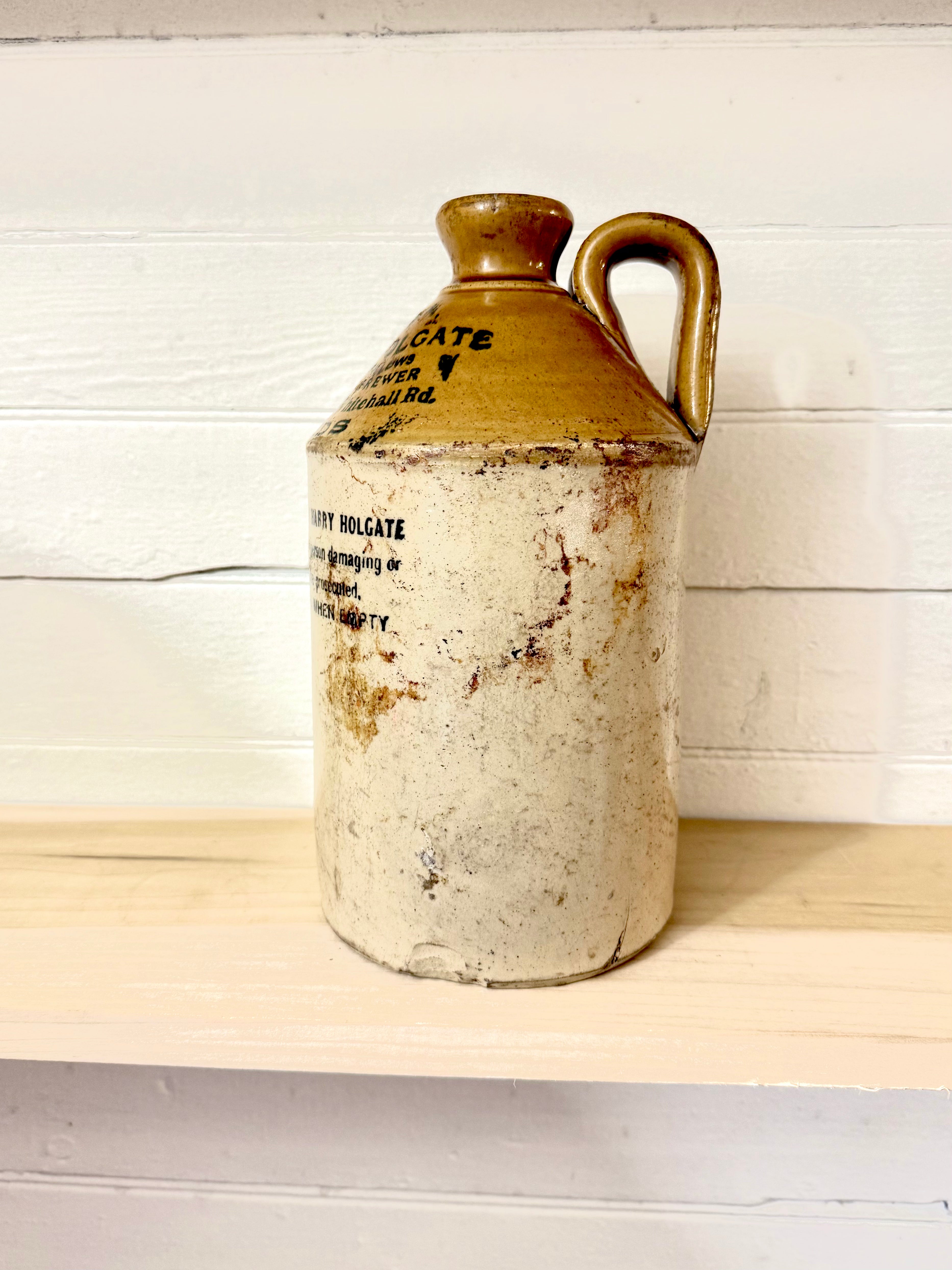 Antique Botanical Brewers Jug