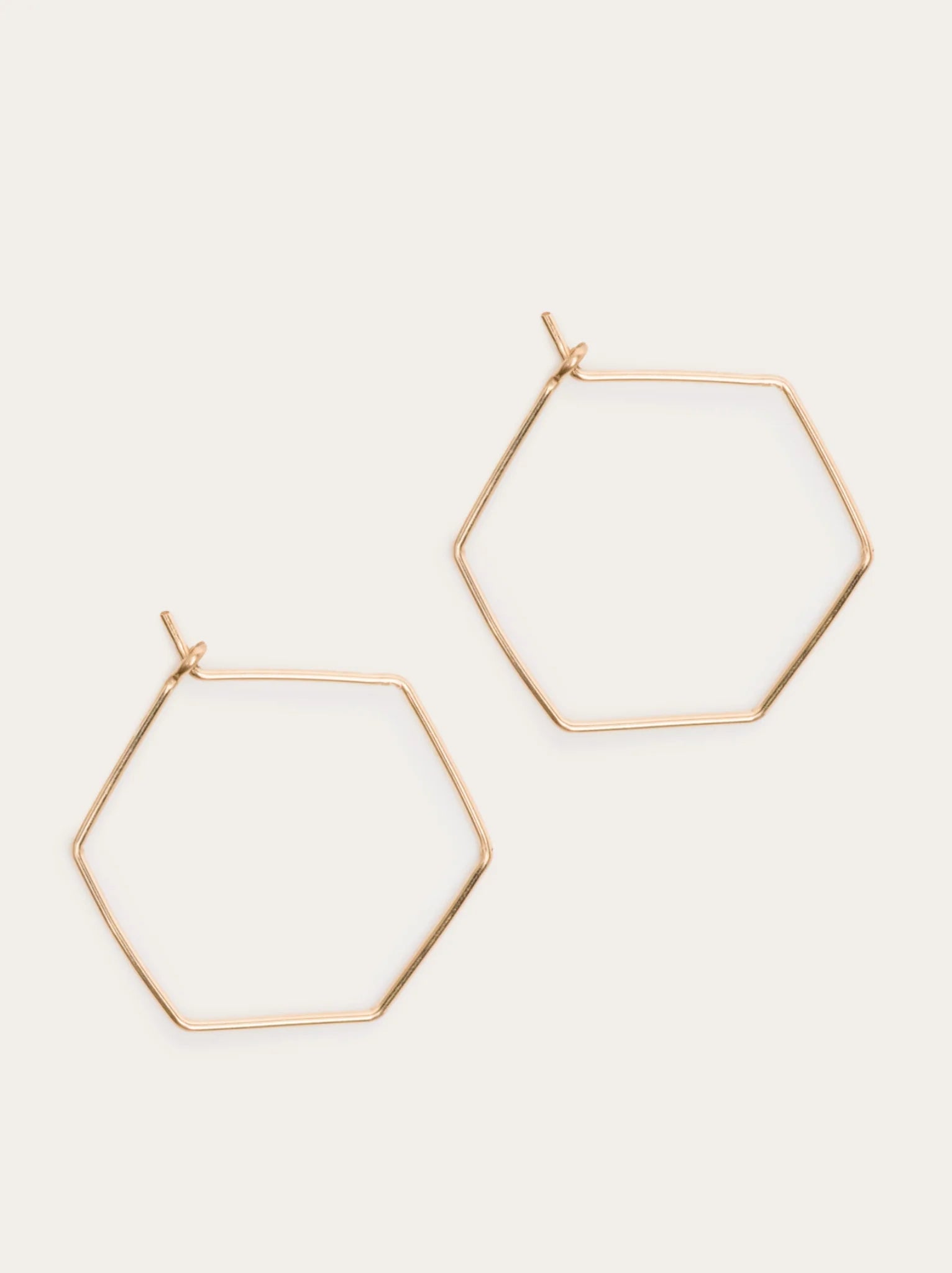 Honeycomb Hoops Gold-filled Earrings