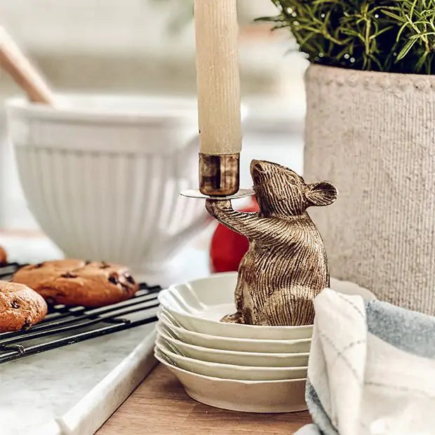 Gold Mouse Taper Holder