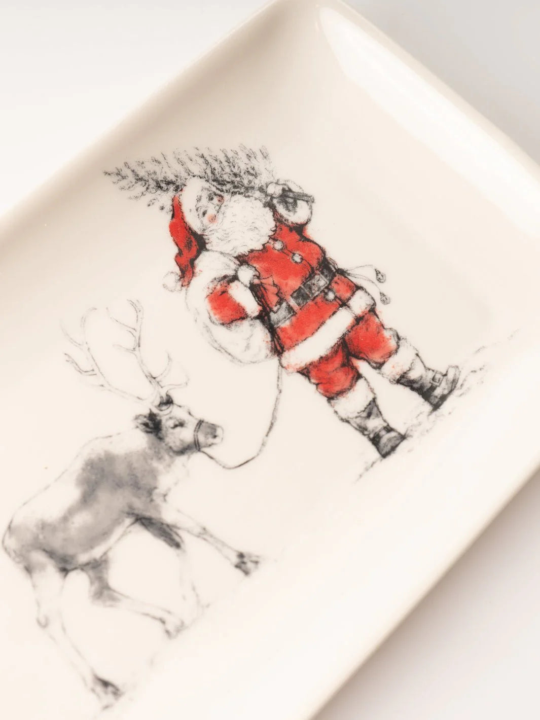 Santa Leading Reindeer Platter