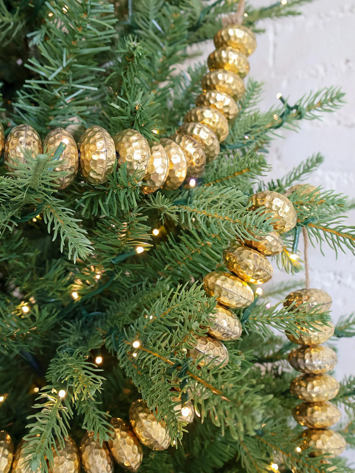 Hammered Metal Bead Garland