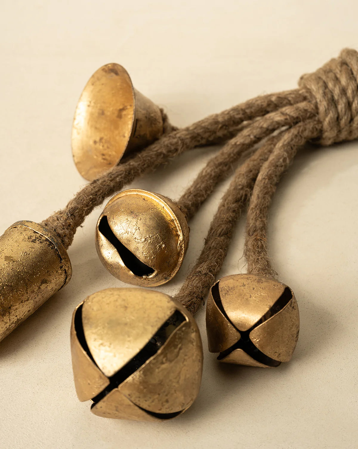 Brass Bells on Jute Hanger