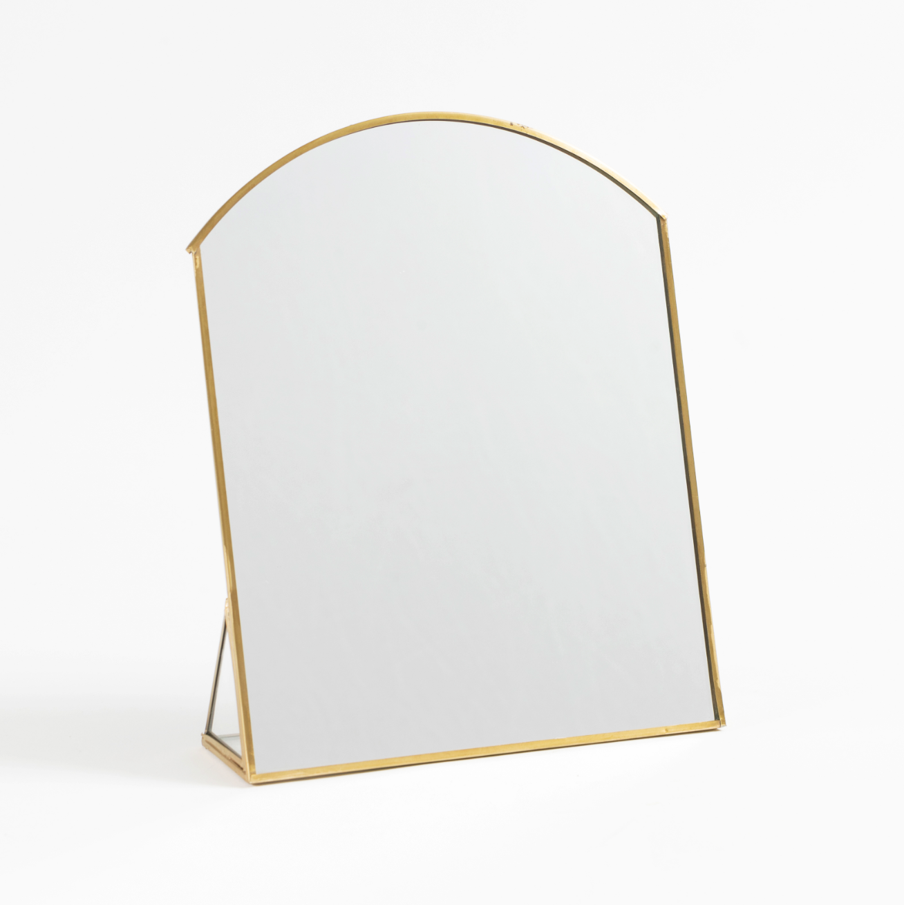 Arched brass Mirror