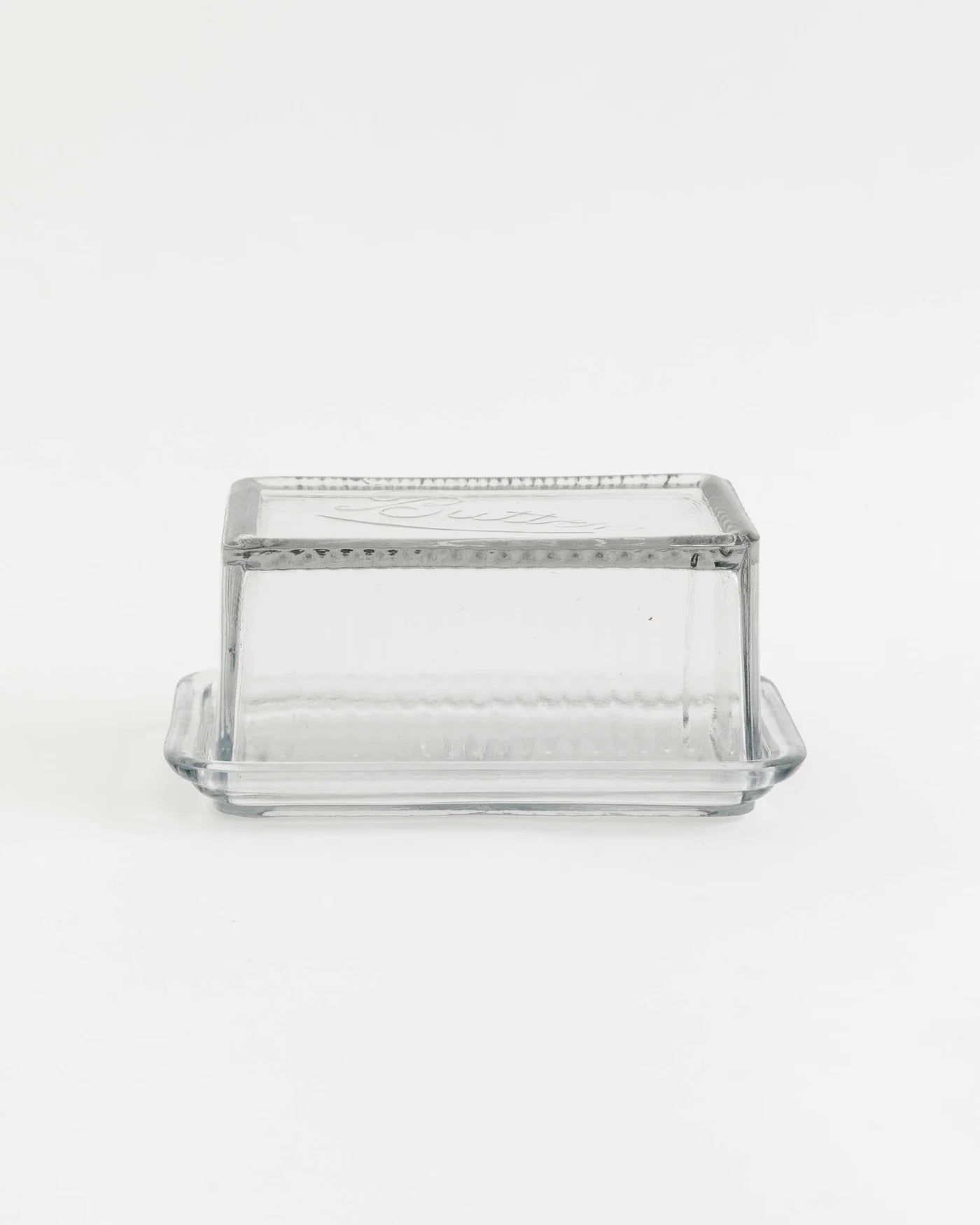 Vintage Glass Butter Dish