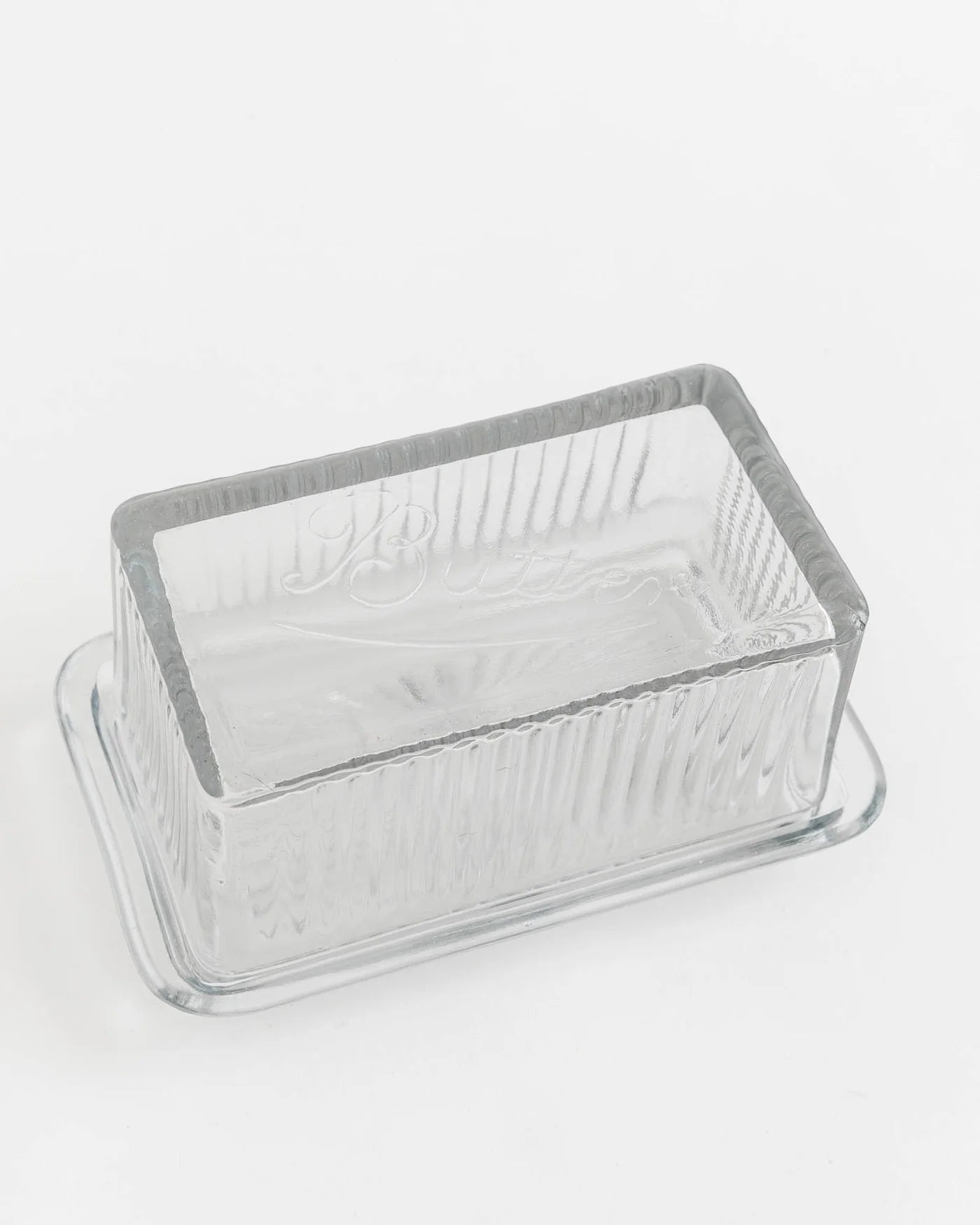 Vintage Glass Butter Dish