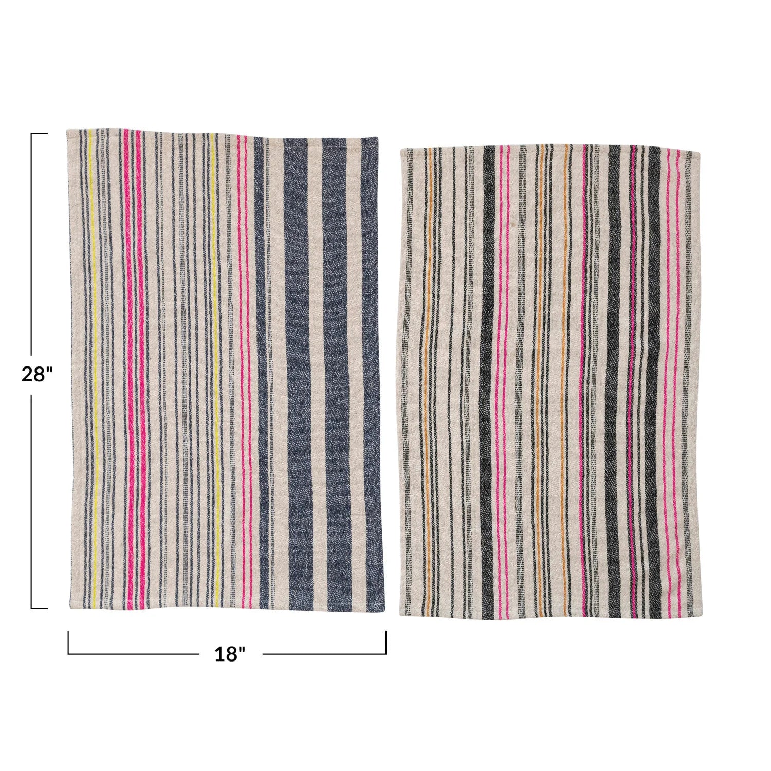 Neon Striped Hand Towel