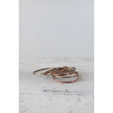 Round Antique Brass and Copper Bangles