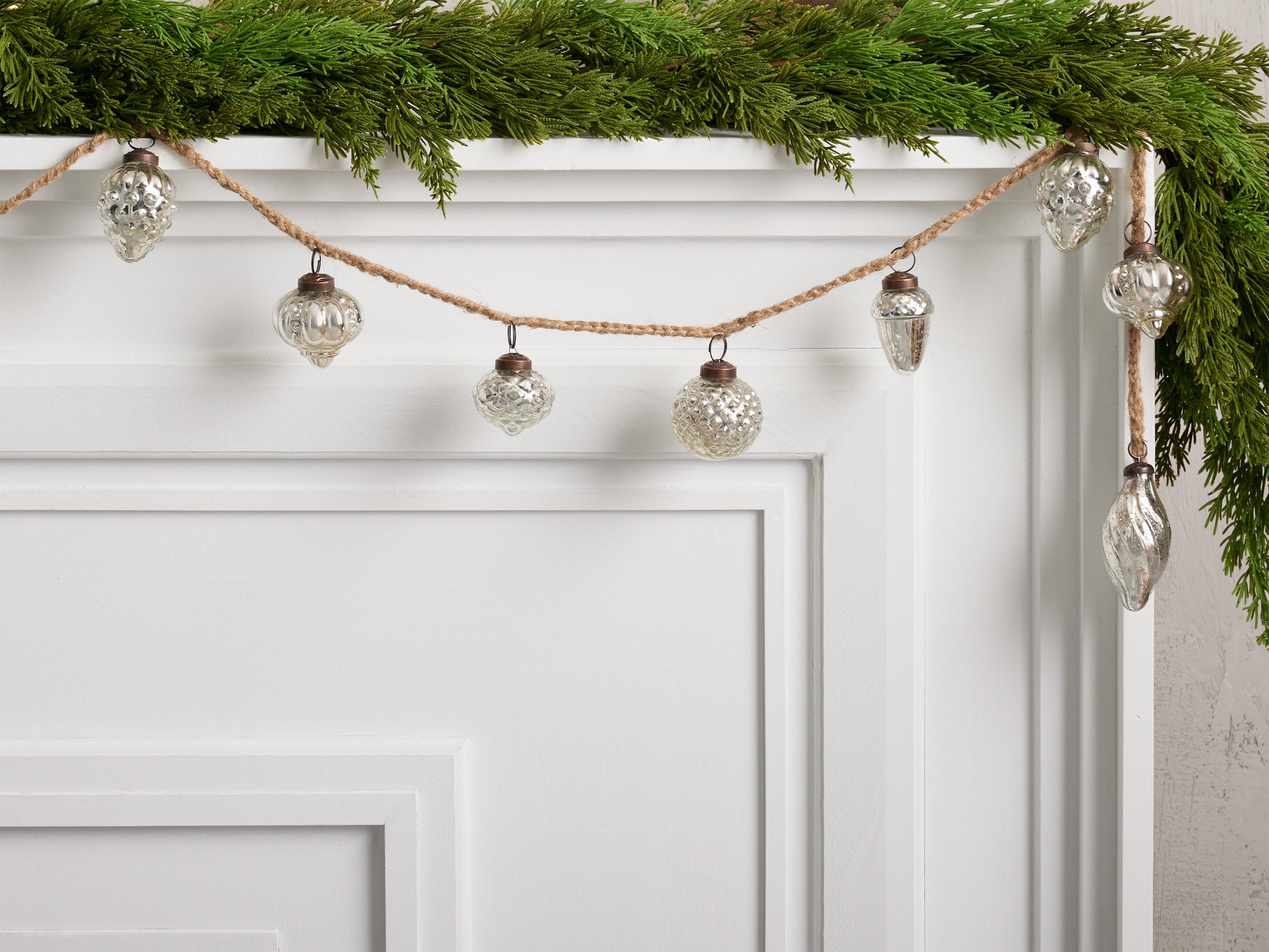 Antique Silver Ornament Garland