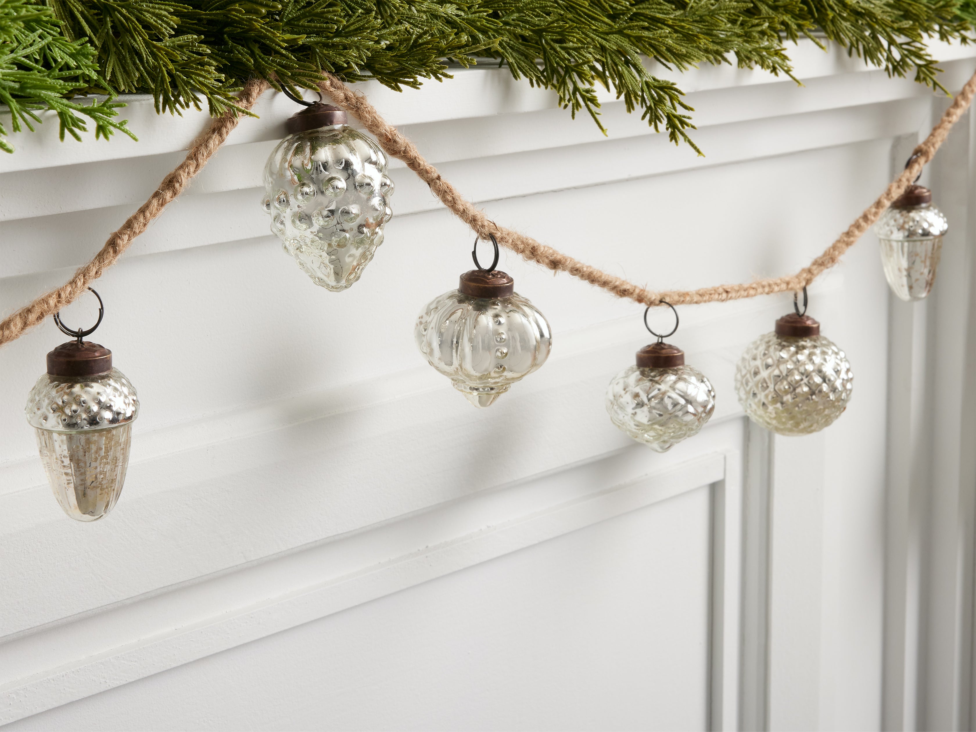 Antique Silver Ornament Garland