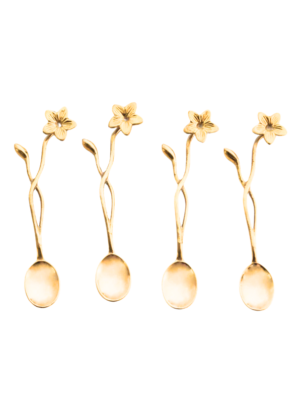 Brass Flower Spoon Single