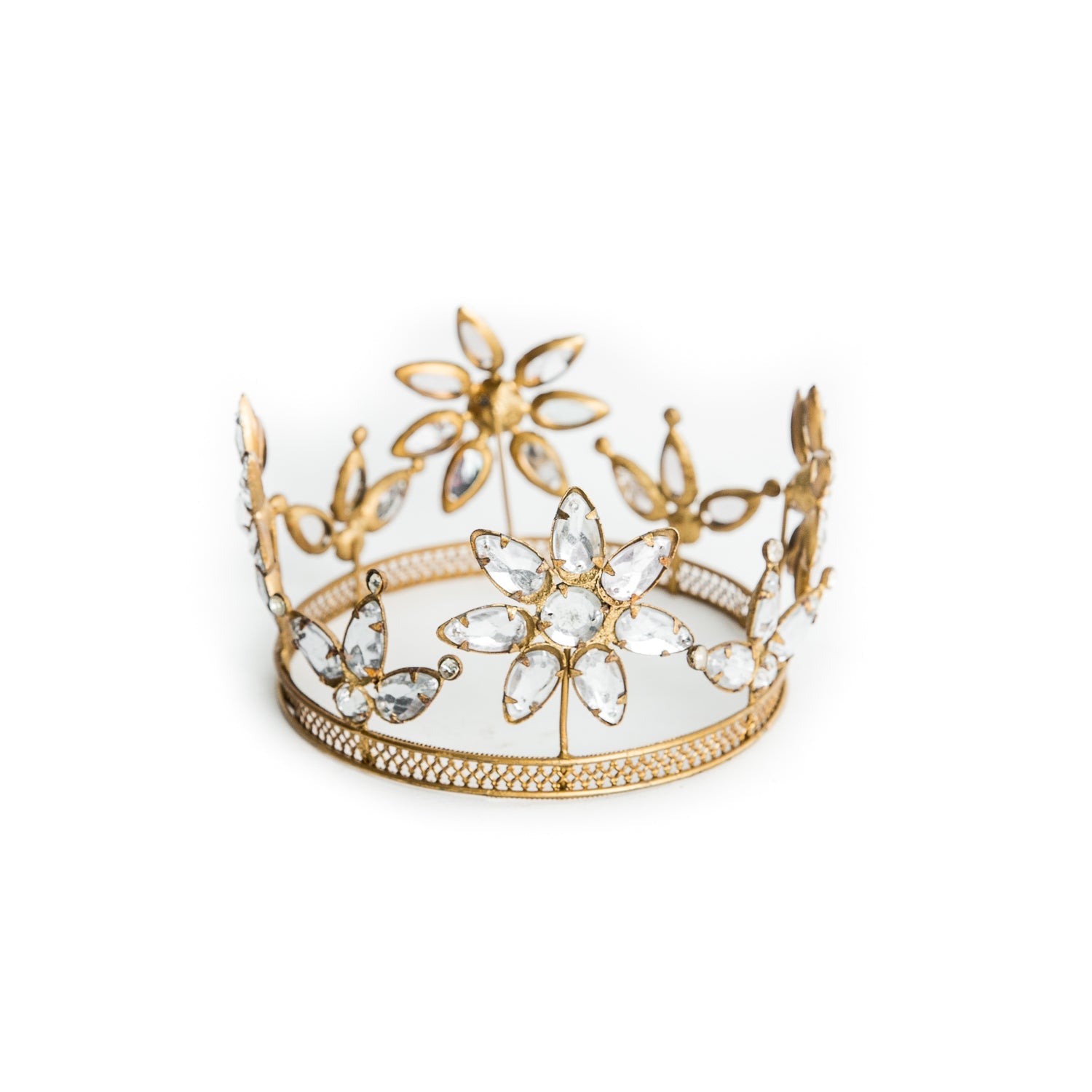 antique gold jewel crown