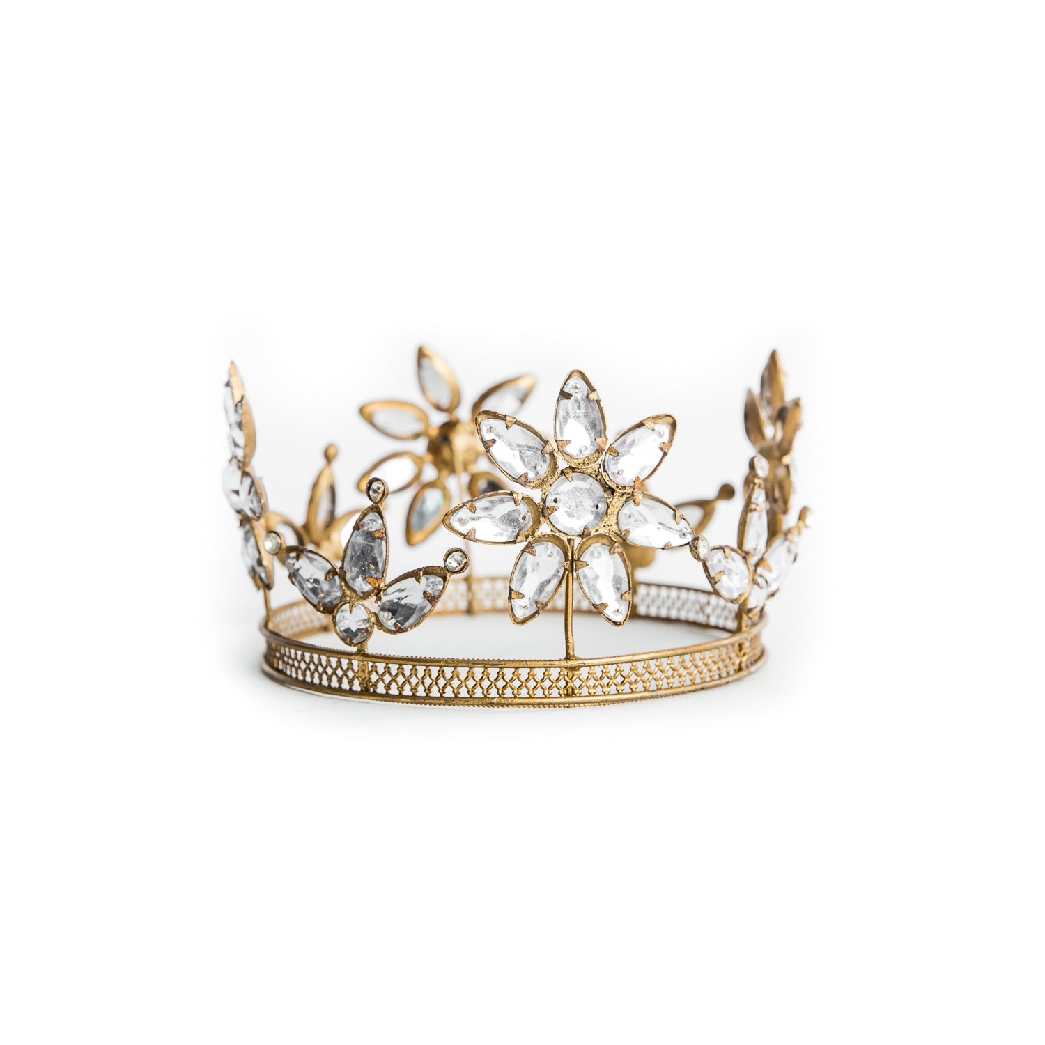 antique gold jewel crown