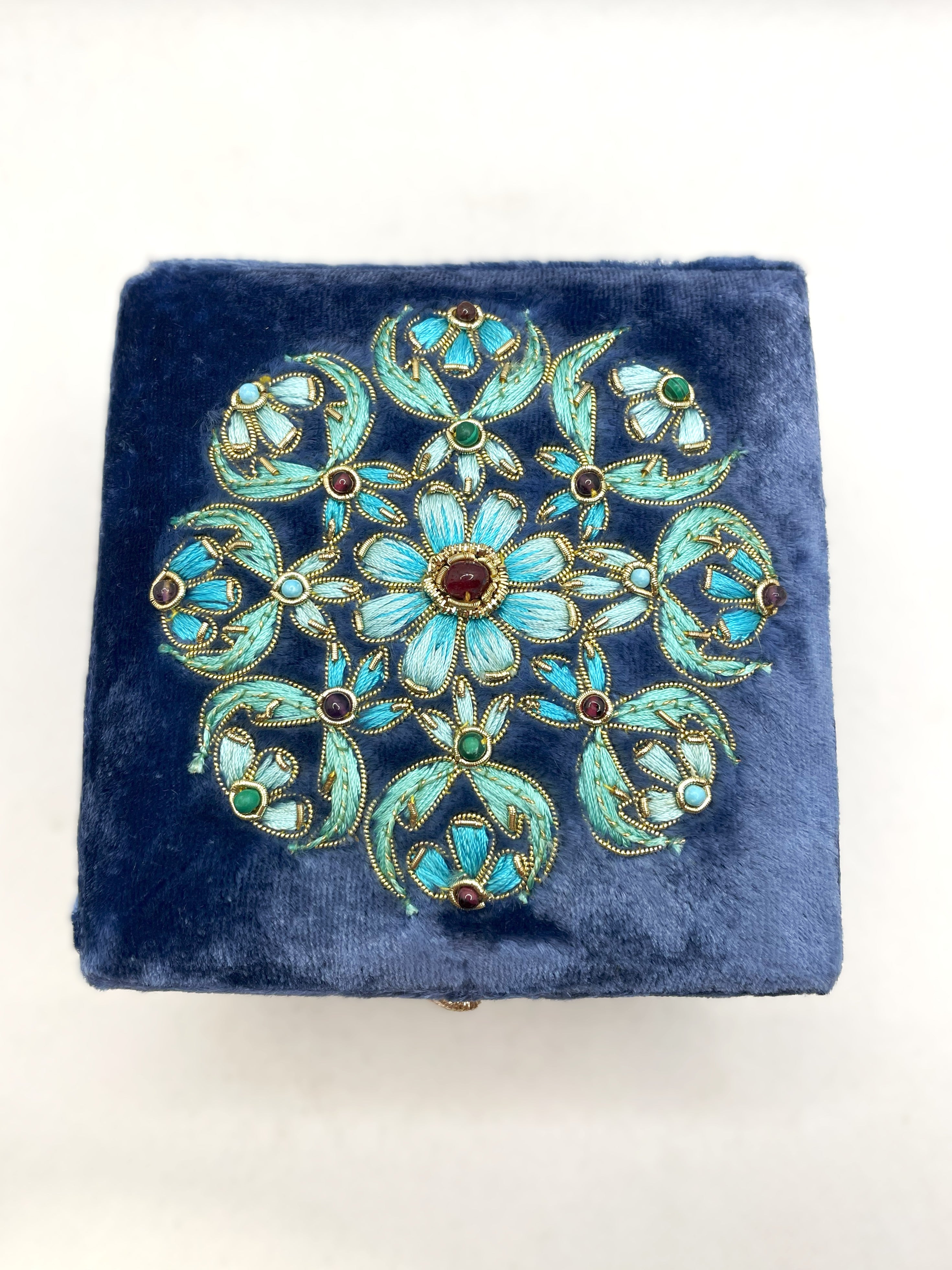 Blue Velvet Keepsake Box