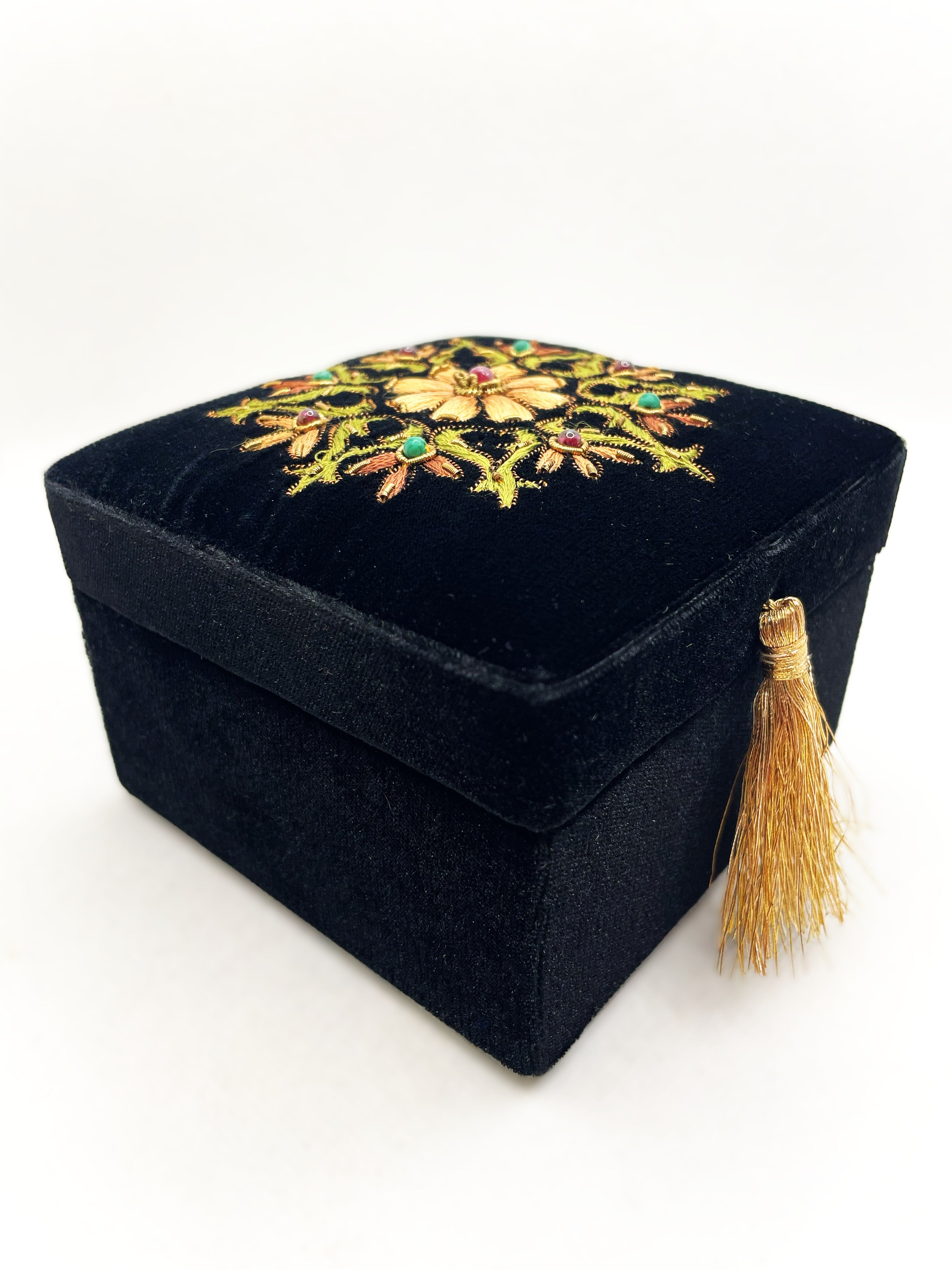 Black Velvet Keepsake Box 4"x 4"