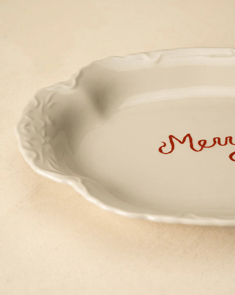 Merry Stoneware Platter