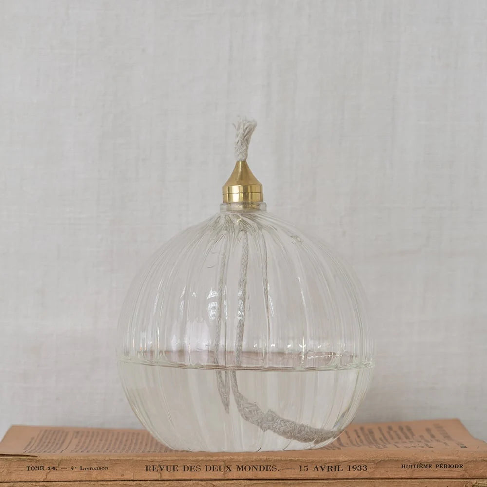 Glass & Brass oil lamp