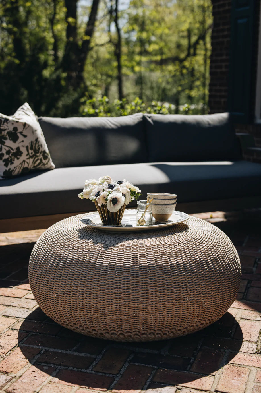 Fluted Brass Planter