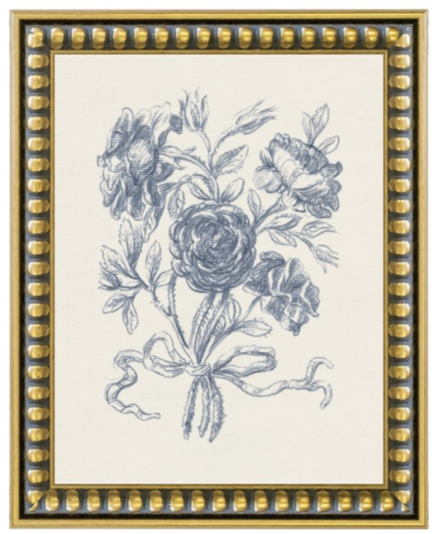 Blue Flower Sketch Art