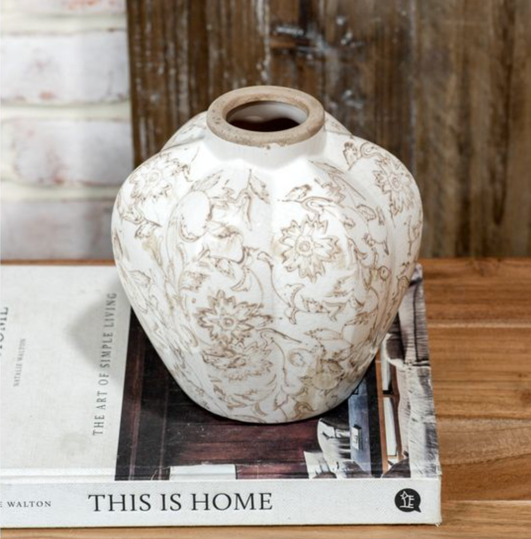 Beige Heirloom Accent Vase