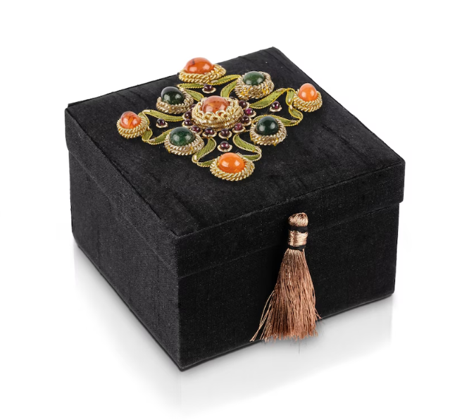 Black Silk Keepsake Box