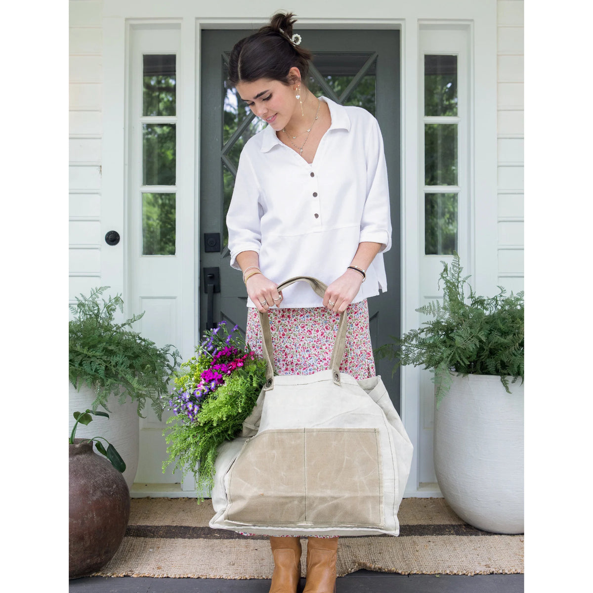 Distressed Canvas Tote