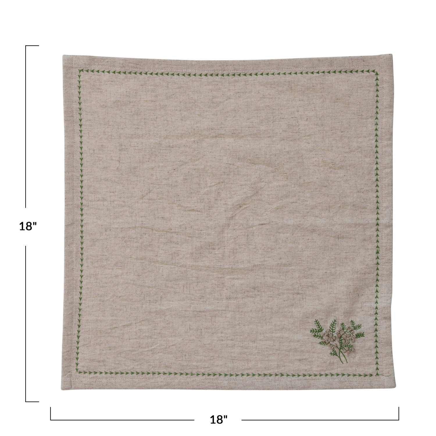 Botanical Embroidery Napkins Set